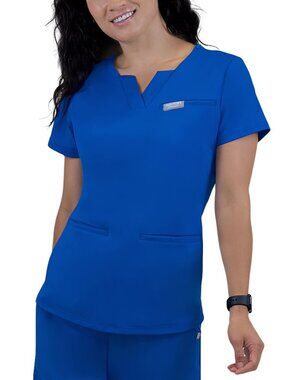 Doctor's Choice Pro Fit Scrubs Women's Scrub Top Royal Blue Medium